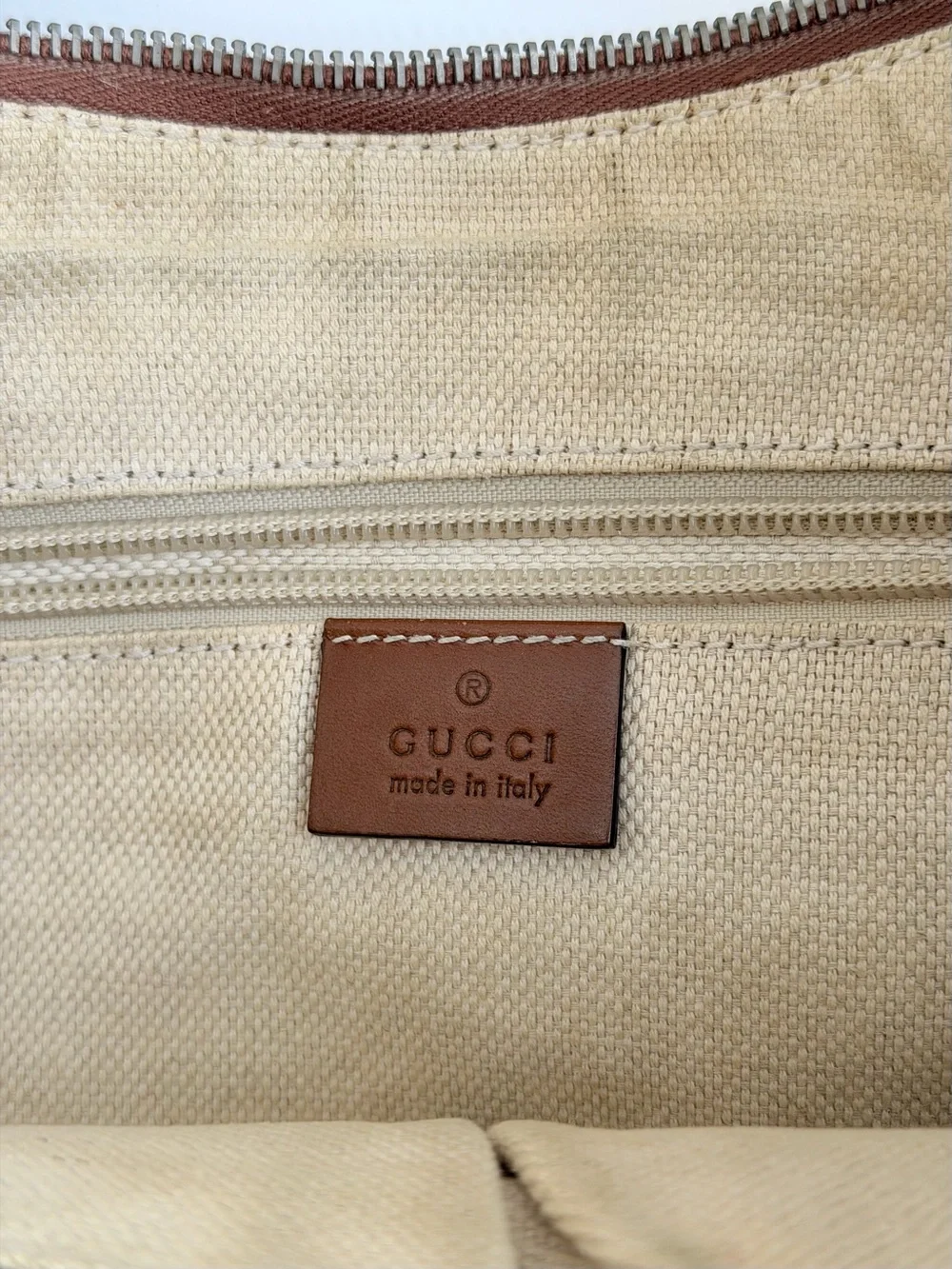 Authentic GUCCI GG Canvas Web Sherry Line Half Moon Crossbody bag
